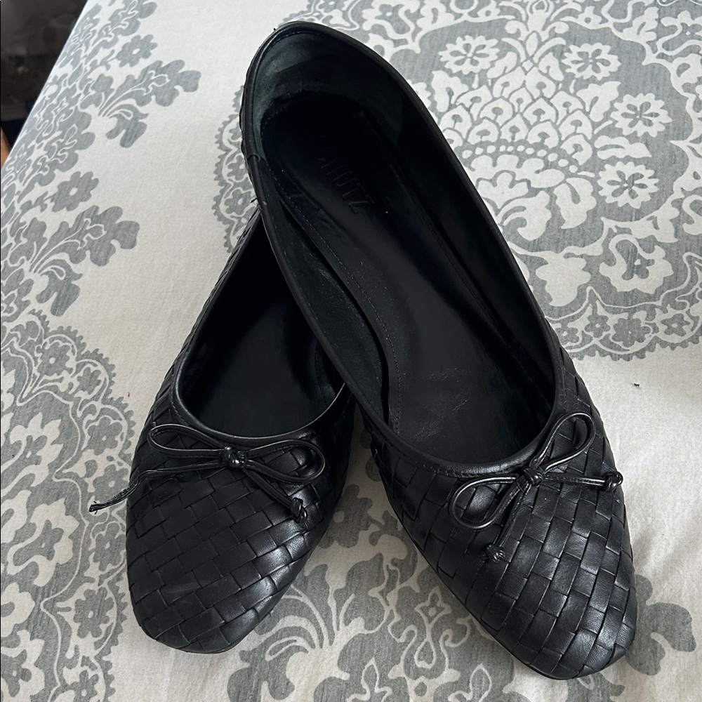 SCHUTZ Black Woven Loafers, size 11